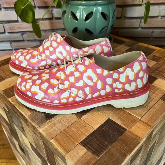 👞 Dr. Martens 1461 Printed Oxfords – Pink/White Leopard – Sz 9W 8M 7UK 41EU - Picture 5 of 5